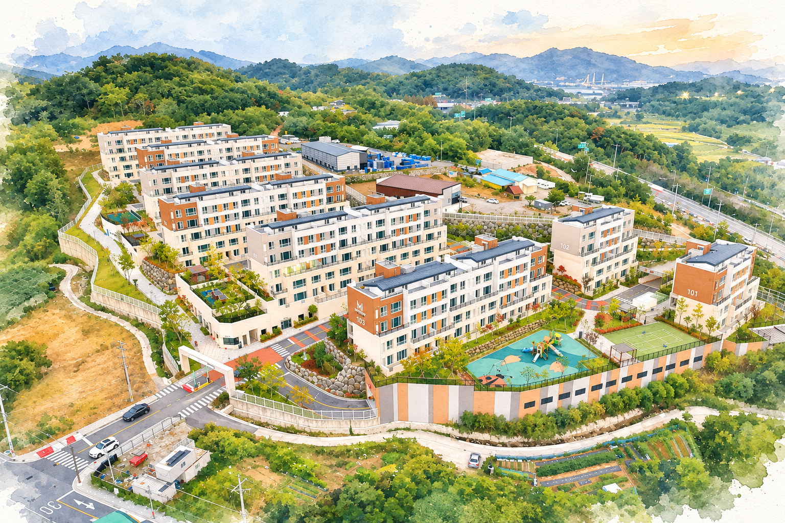 순천 더포레스트 마루힐 조감도